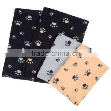 Small Fleece Paw Print Home Car Dog Cat Animal Pet Blanket 80 x 120cm