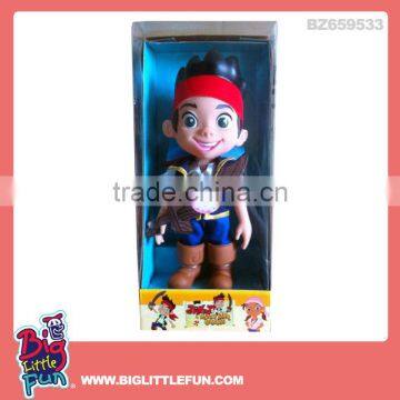 14'' squeeze toy pirate toy doll with music