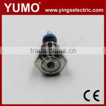 LA19-ASJ-11D-IP67-S B ROHS 19mm flat round 1NO1NC momentary alternate pin terminal 5A/250VAC led push button