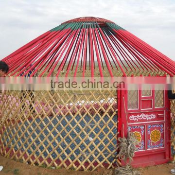 5 meter diameter stable small wooden yurt camping