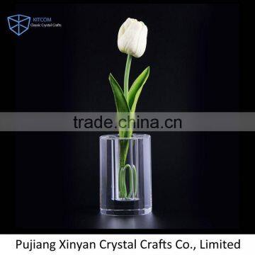 TOP SALE superior quality crystal glass thick glass vase for sale