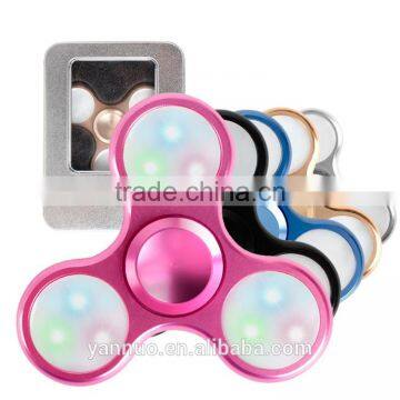 The LED Finger Hand Gyro Fidget Wind Spinner Flashing Lights Metal Gyro Toy photo-2