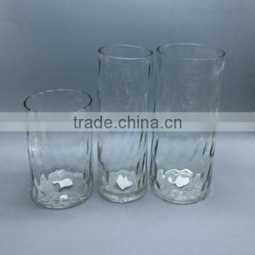 transparent pit glass vase