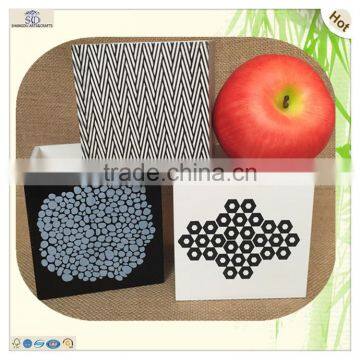 Salable Decorative Painted Printed Pattern Wooden Cubes Box photo-2