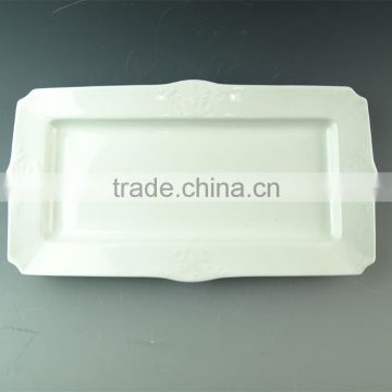 Wholesale cheap white ceramic dinner plate for daily use