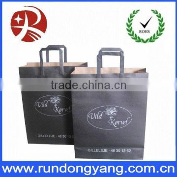 Matt black kraft paper bag with high quality