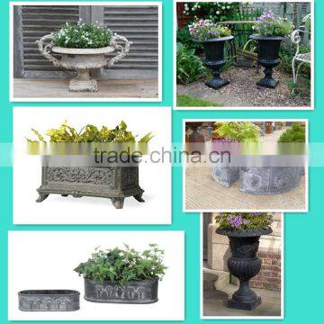 Hot Sale Cast Iron Metal Garden Flower Pot Urn Planter photo-6