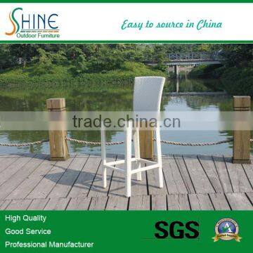 Modern Bar Stool White Rattan Bar Chair For Bar Shop Outdoor Furniture Indoor Furniture