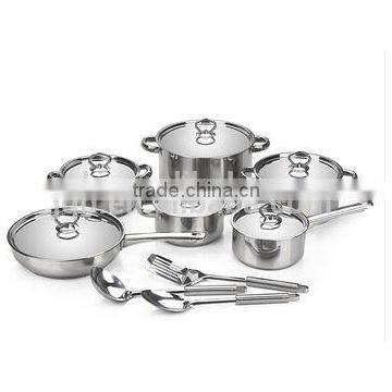 high quality 15pcs stainless steel cookware set