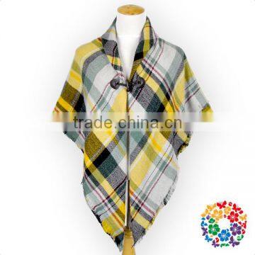 White Red Lattices Shawls Women Grid Scarves & Shawls photo-3