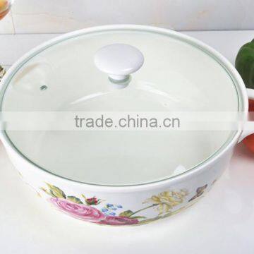 10 Inch Ceramic Stewpot With Glass Lid & Metal Stand photo-2