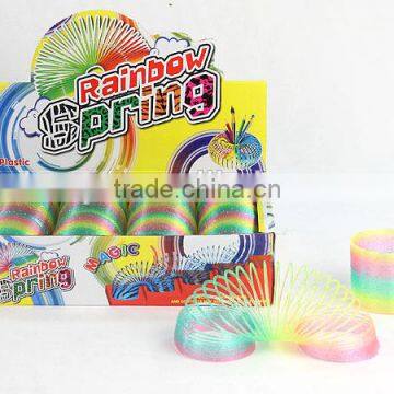 wholesale kids educational toys plastic magic rainbow spring /hot sale promotional gift magic rainbow circle