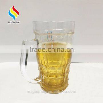 Summer Promotion Double Wall Plastic Beer Tumbler Ice Mug with Handle