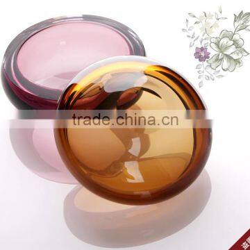 JingYaGe Black/Red/Yellow/Crystal Portable Glass Ashtray With Custom Logo photo-3