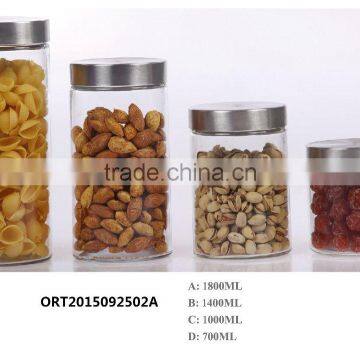 1800ml preservative glass storage jar glass rice jar