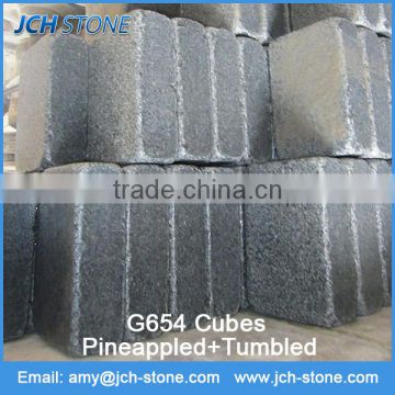 G654 dark grey granite paving stone slab size