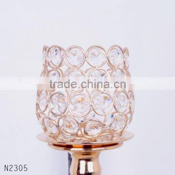 2016 New Design Tulip Crystal Candle Stand Candle Holder Home Party Decor Candlestick Metal Plated Romantic Europe Holders photo-4