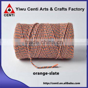 Low price orange and slate coloured original cotton bakers twine double colour bakers twine