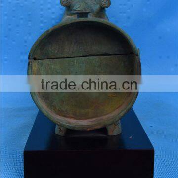 Classical Chinese Bronze Wine Vessels/China Style Bronze Artwork/Bronze Decoration/Chinese Classical Bronze Sculpture photo-4