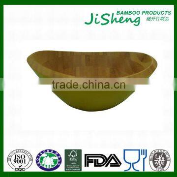 FDA Approved Food Safe Bamboo Salad Bowl With Painted photo-2