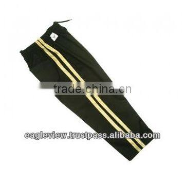 8 OZ Karate Pant / Trouser 100% Cotton Black with Yellow Strip