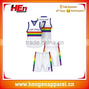 Hongen apparel Camo High Quality Sublimated Basketball Uniforms