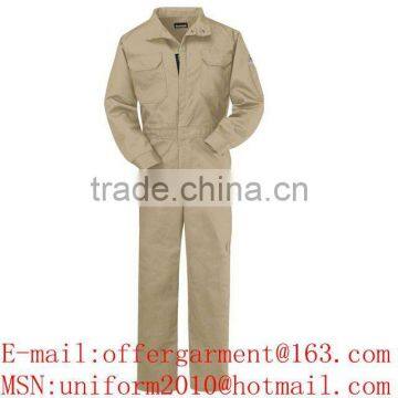 Construction Workwers' Beige Flame-resistant Coverall Workwear SL0405