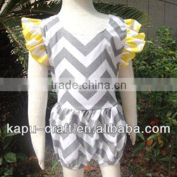 Hot Sales Chevron Cotton Romper, Zig Zag Romper for Little Baby photo-2