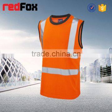 Net Round Breathable En471 Safety Yellow T-shirts Sleeves Truck Safety Yellow T-shirts Printing Safety T-shirt photo-3