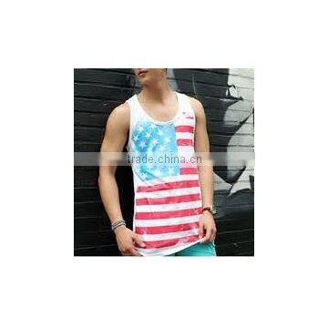 New Design for Men's Tank Top for Summer ,custom Logo Printed, 100% Cotton photo-2