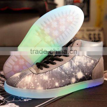HFR-JS08 2015 Super Fashion Latest LED Glittering Canvas Shoe photo-4