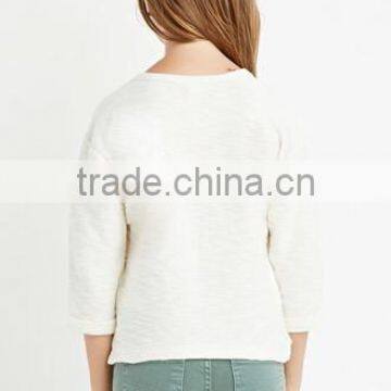 2017 Cheap Plain Alphabetic Love O-neck Kids Long Sleeve Slim T-shirt OEM Service Plain Dyed photo-2