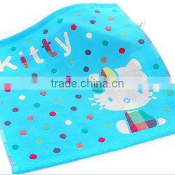 Organic Cotton Baby Towel Cute Cartoon Print Kids Face Cloth Wholesale photo-3