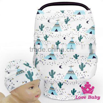 CT-85 Lovebaby Printed Pattern Car Cover With Same Fabric Newborn Hat