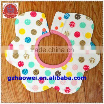 Flower Series Rotatable Cotton Baby Bibs photo-3