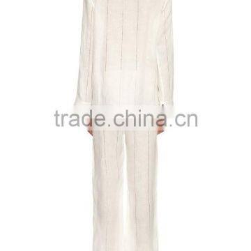 Long Sleeve/pants Sexy Nighty Design Liner Fabric Pajamas Ladies Suit Deisgns photo-3