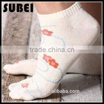 Flowers Pattern Socks, Cute 2 Toe Socks photo-2