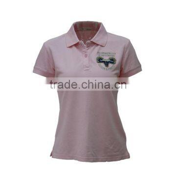 High Quality Pique Cotton/spandex Polo Shirt With Logo Embroidery Ladies