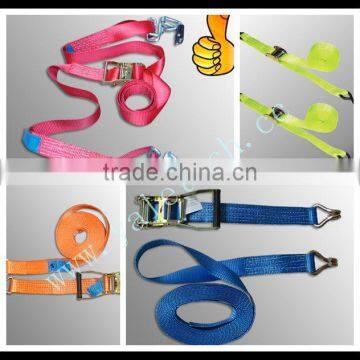 Polyester Cargo Tie Strap With Ratchet and Hooks photo-2