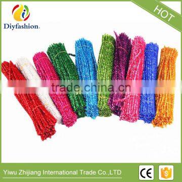 DIY 6MM Glitter Chenille Stems Pipe Cleaners DIY Hand Craft Materials For Creative Kids Toys