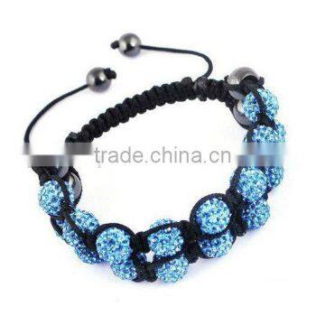 double line,high quality clay crystal Shamballa bracelets