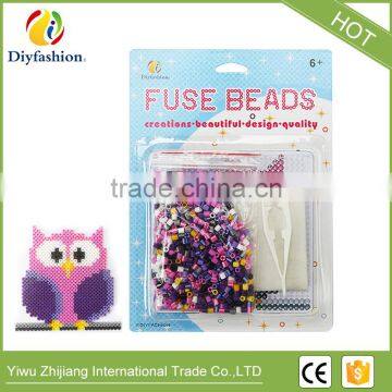 DIY Handmaking Toys Hama Perler Beads 5mm Fuse Beads Owl Set With Iron Paper Clip And Pegboard for Kids 18002 photo-2