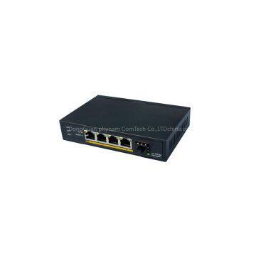 4-Port 10/100Mbps +1-Port 100Mbps SFP 802.3at PoE Switch