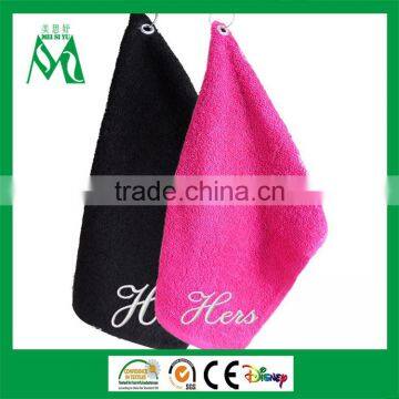 promotional Luxury custom embroidered golf towel