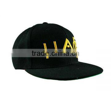 CUSTOM LEATHER BRIM SNAPBACK CAP BASEBALL EMBROIDERY HAT WITH 3D EMBROIDERY