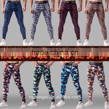 men 220g milk silk camo yoga jogging legging /jqi plus size camoflage athletic yoga pants capris trousers