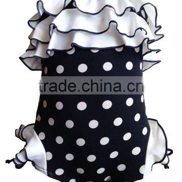 2014 newest Baby white and blue dot Swimsuit
