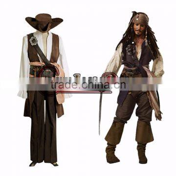 Men's Outfit Pirates of the Caribbean Cosplay Captain Jack Sparrow Costume