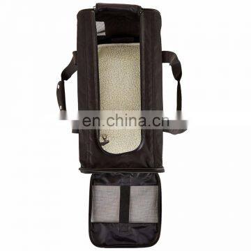 High Quality Black Mesh Soft-Sided Travel Pet Carrier