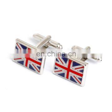 Mens gift British flag cufflinks